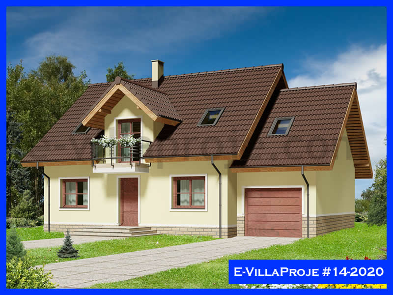 CVL-14-2020 • 217 m² 5+1 Dubleks Çelik Villa - Mimari Kat Planı ve Dış Cephe