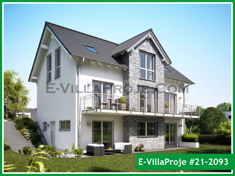 CVL-21-2093 • 217 m² 5+1 Tripleks Çelik Villa - Mimari Kat Planı ve Dış Cephe