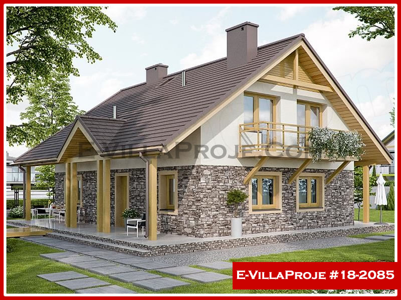CVL-18-2085 • 218 m² 5+1 Dubleks Çelik Villa - Mimari Kat Planı ve Dış Cephe