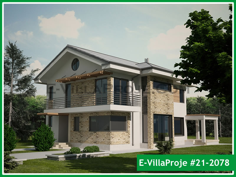 CVL-21-2078 • 218 m² 5+1 Dubleks Çelik Villa - Mimari Kat Planı ve Dış Cephe