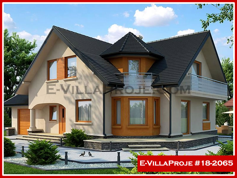 CVL-18-2065 • 218 m² 5+1 Dubleks Çelik Villa - Mimari Kat Planı ve Dış Cephe