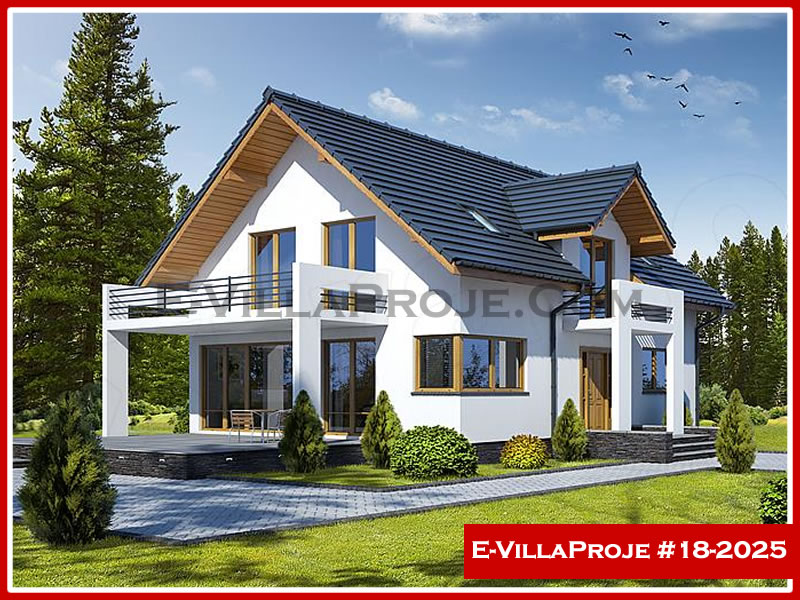 CVL-18-2025 • 219 m² 5+1 Dubleks Çelik Villa - Mimari Kat Planı ve Dış Cephe