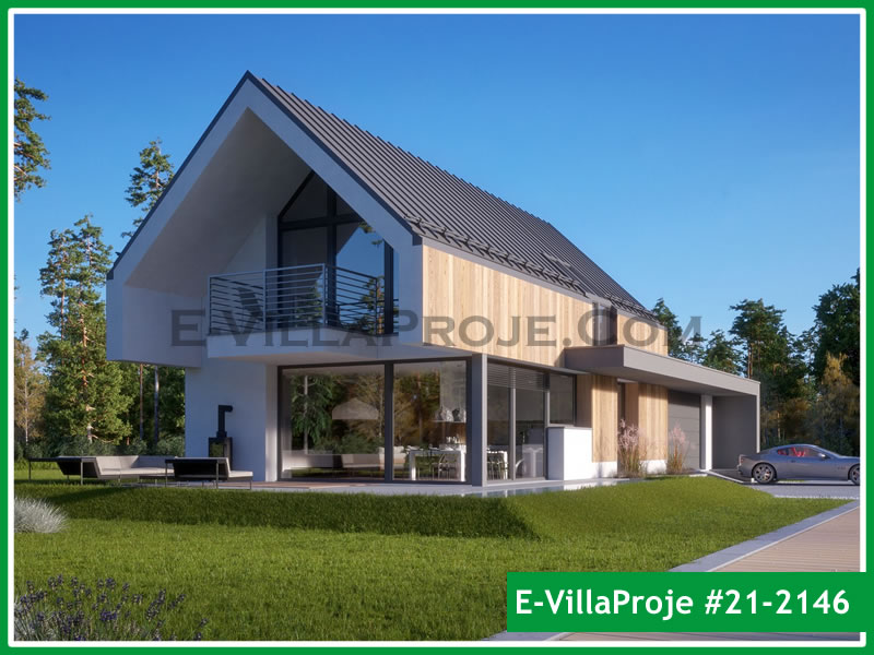 CVL-21-2146 • 219 m² 5+1 Dubleks Çelik Villa - Mimari Kat Planı ve Dış Cephe