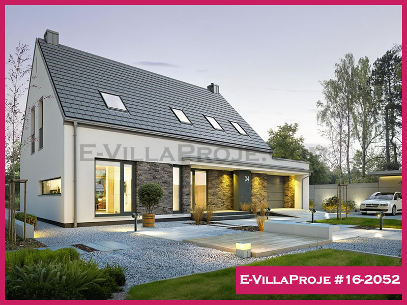 CVL-16-2052 • 219 m² 5+1 Dubleks Çelik Villa - Mimari Kat Planı ve Dış Cephe