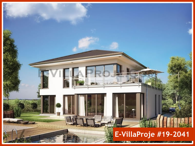 CVL-19-2041 • 219 m² 5+1 Dubleks Çelik Villa - Mimari Kat Planı ve Dış Cephe