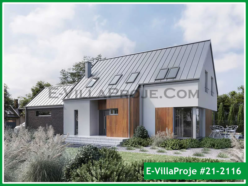 CVL-21-2116 • 220 m² 5+1 Dubleks Çelik Villa - Mimari Kat Planı ve Dış Cephe