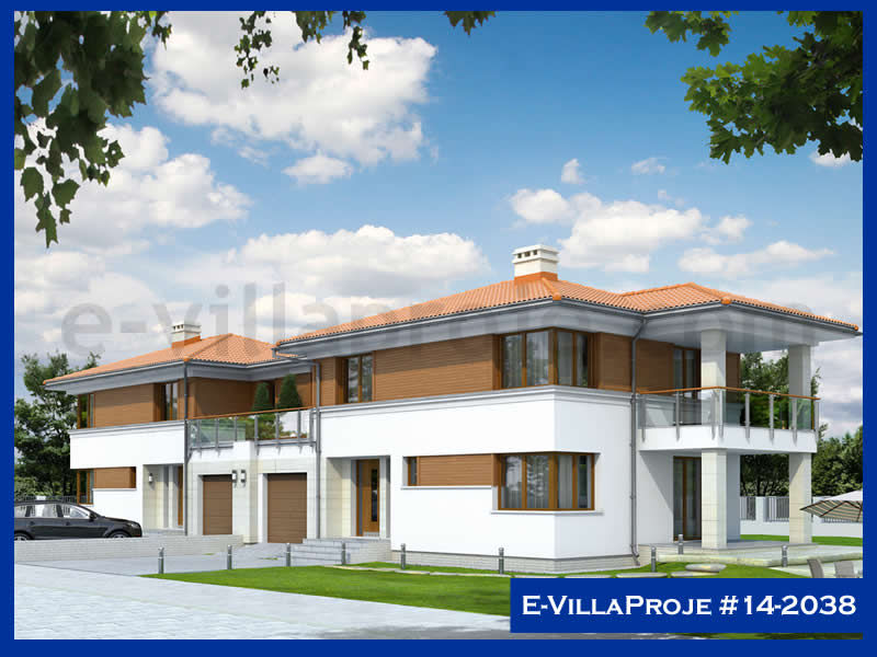 CVL-14-2038 • 220 m² 5+1 Dubleks Çelik Villa - Mimari Kat Planı ve Dış Cephe