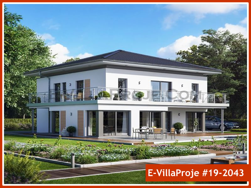 CVL-19-2043 • 221 m² 5+1 Dubleks Çelik Villa - Mimari Kat Planı ve Dış Cephe