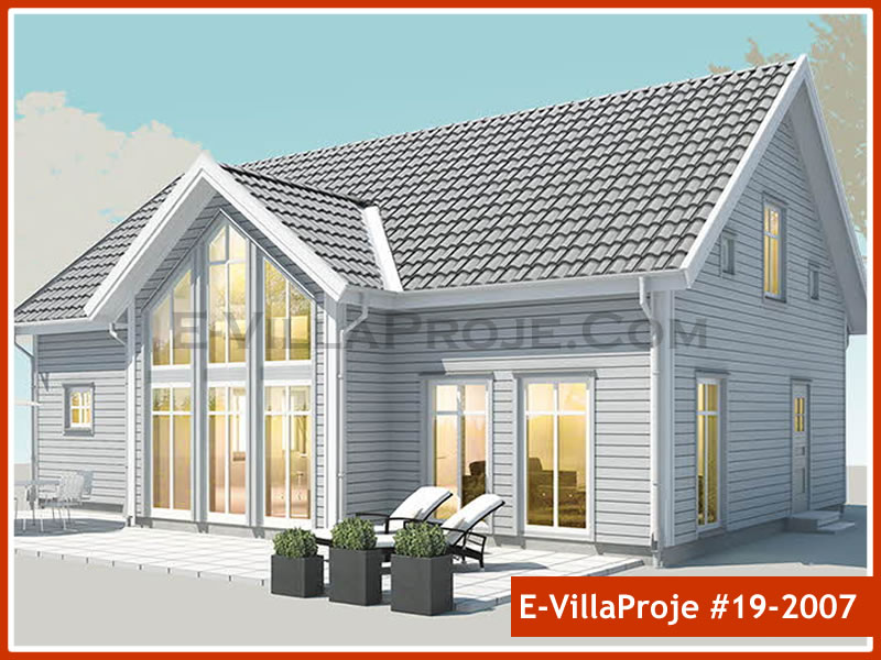 CVL-19-2007 • 222 m² 5+1 Dubleks Çelik Villa - Mimari Kat Planı ve Dış Cephe