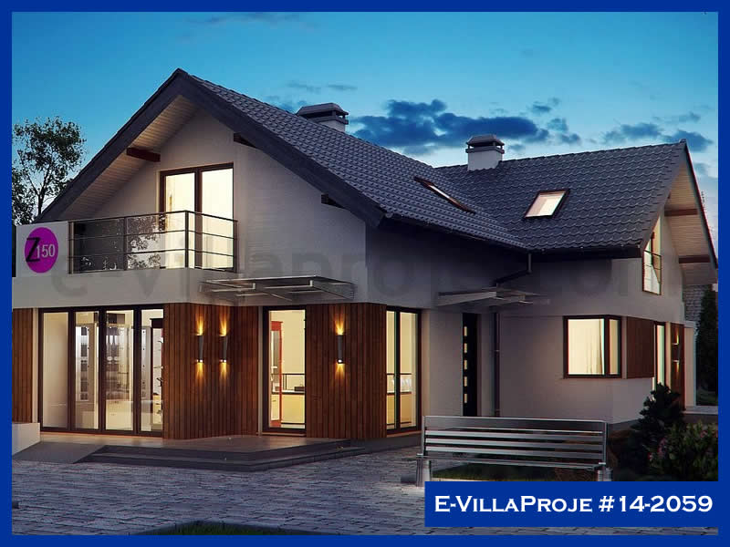 CVL-14-2059 • 223 m² 5+1 Dubleks Çelik Villa - Mimari Kat Planı ve Dış Cephe