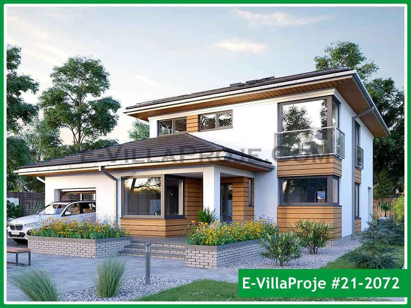 CVL-21-2072 • 223 m² 5+1 Dubleks Çelik Villa - Mimari Kat Planı ve Dış Cephe