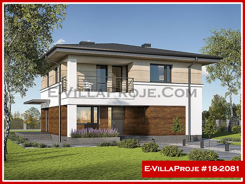 CVL-18-2081 • 224 m² 5+1 Dubleks Çelik Villa - Mimari Kat Planı ve Dış Cephe