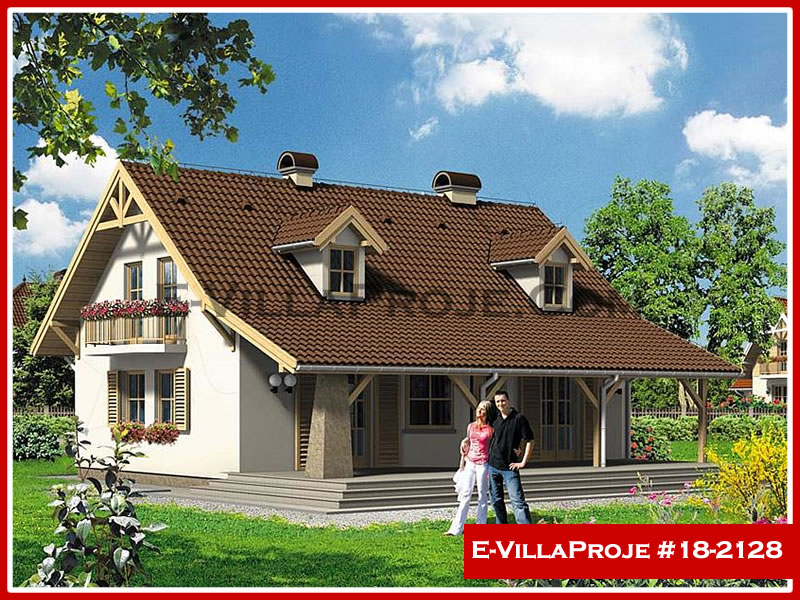 CVL-18-2128 • 224 m² 5+1 Tek Katlı Çelik Villa - Mimari Kat Planı ve Dış Cephe