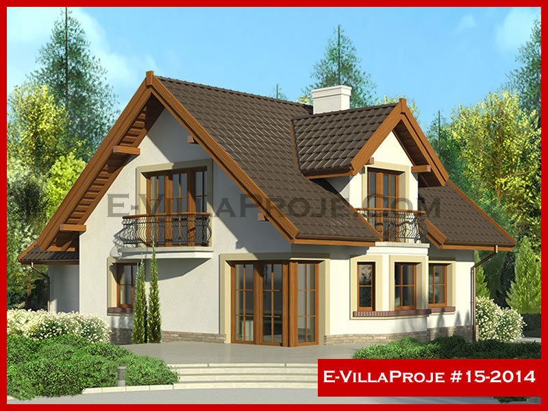 CVL-15-2014 • 225 m² 5+1 Dubleks Çelik Villa - Mimari Kat Planı ve Dış Cephe