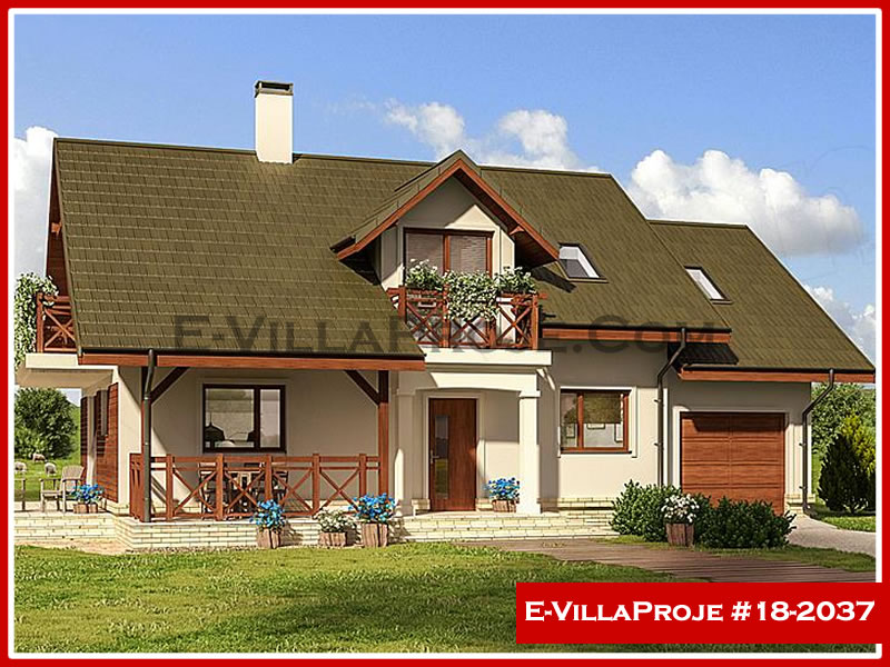 CVL-18-2037 • 225 m² 5+1 Dubleks Çelik Villa - Mimari Kat Planı ve Dış Cephe