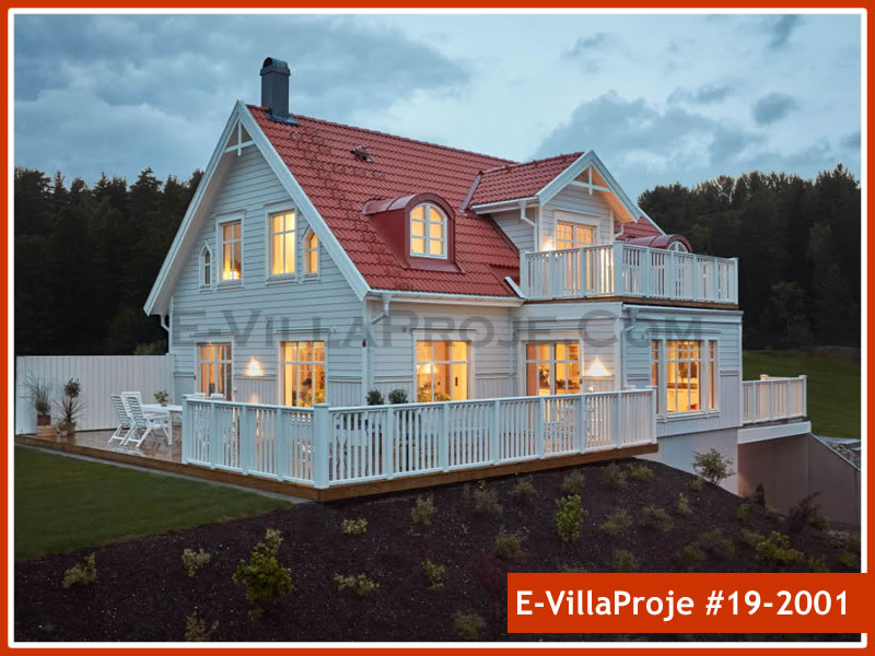 CVL-19-2001 • 226 m² 5+1 Dubleks Çelik Villa - Mimari Kat Planı ve Dış Cephe