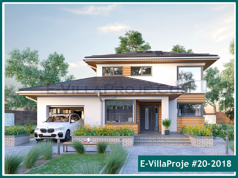CVL-20-2018 • 227 m² 5+1 Dubleks Çelik Villa - Mimari Dış Cephe ve Kat Planı