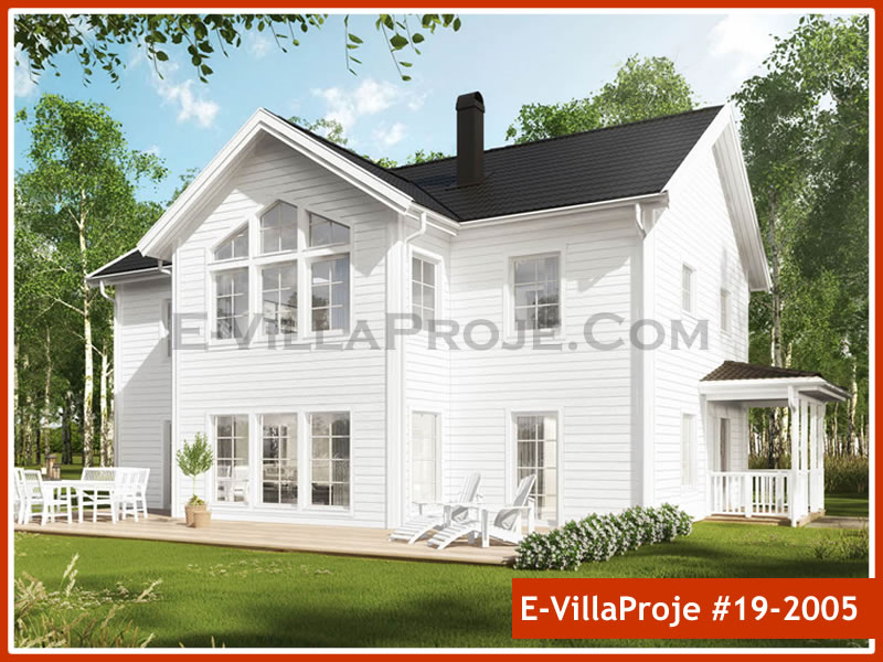 CVL-19-2005 • 227 m² 5+1 Dubleks Çelik Villa - Mimari Dış Cephe ve Kat Planı