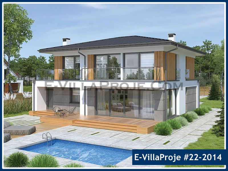 CVL-22-2014 • 228 m² 5+1 Dubleks Çelik Villa - Mimari Kat Planı ve Dış Cephe