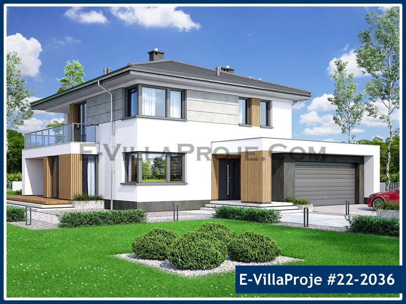 CVL-22-2036 • 228 m² 5+1 Dubleks Çelik Villa - Mimari Kat Planı ve Dış Cephe