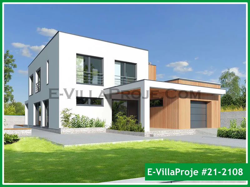 CVL-21-2108 • 230 m² 5+1 Dubleks Çelik Villa - Mimari Kat Planı ve Dış Cephe