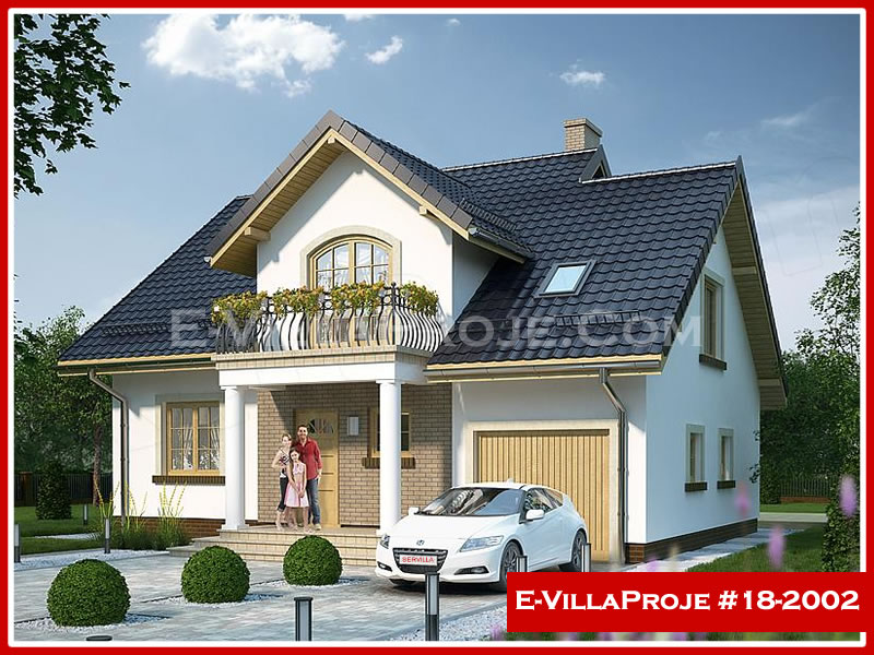 CVL-18-2002 • 231 m² 5+1 Dubleks Çelik Villa - Mimari Kat Planı ve Dış Cephe