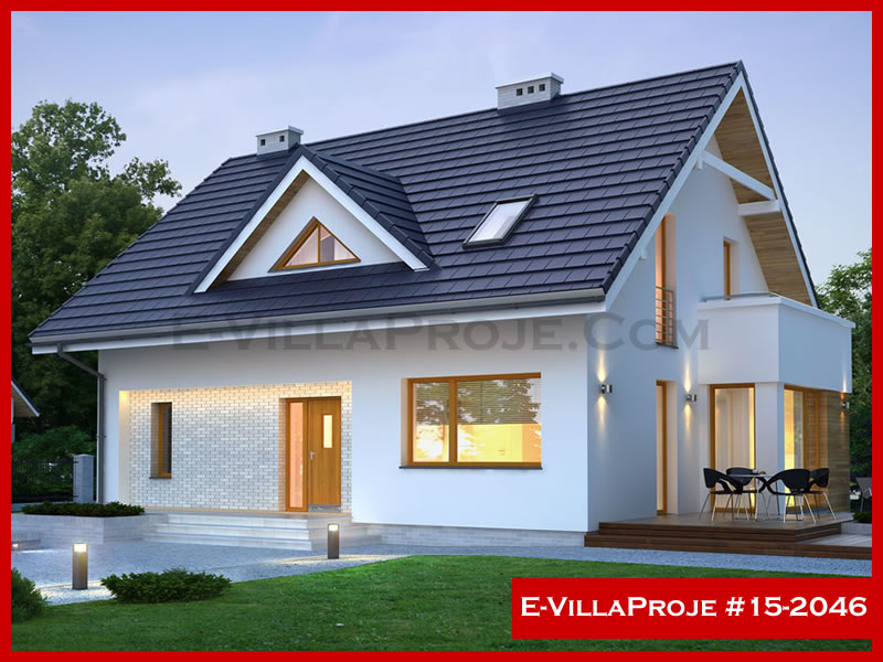 CVL-15-2046 • 232 m² 5+1 Dubleks Çelik Villa - Mimari Kat Planı ve Dış Cephe