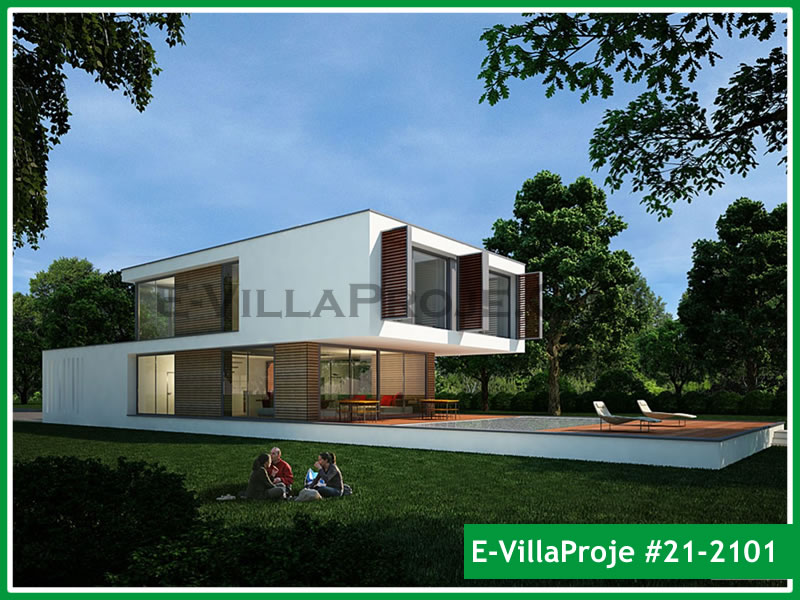 CVL-21-2101 • 233 m² 5+1 Dubleks Çelik Villa - Mimari Kat Planı ve Dış Cephe
