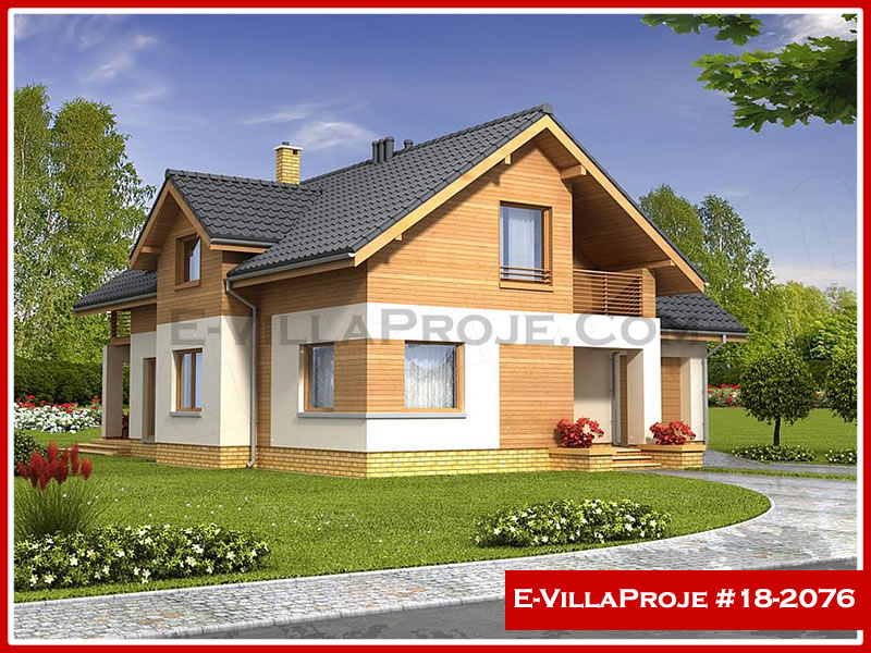 CVL-18-2076 • 234 m² 5+1 Dubleks Çelik Villa - Mimari Kat Planı ve Dış Cephe