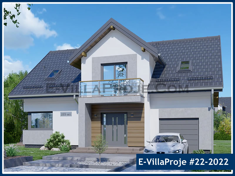 CVL-22-2022 • 234 m² 5+1 Dubleks Çelik Villa - Mimari Kat Planı ve Dış Cephe