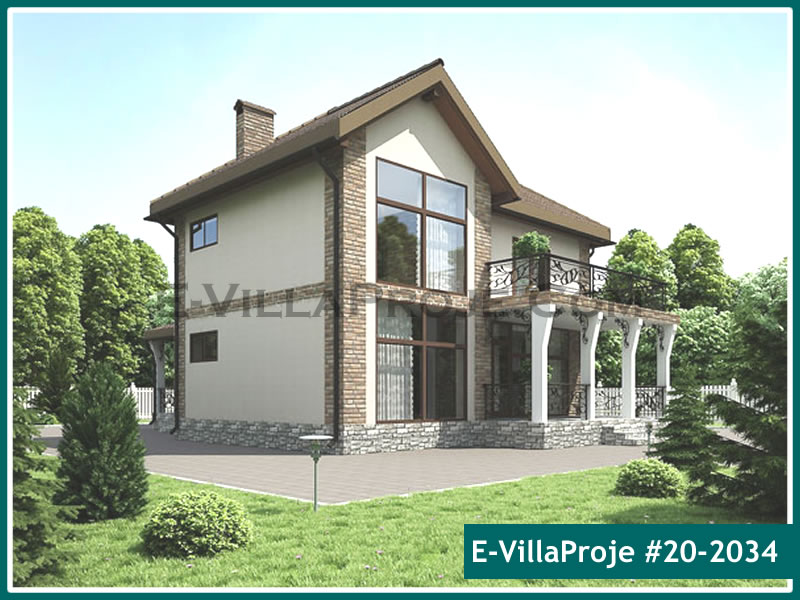 CVL-20-2034 • 234 m² 5+1 Dubleks Çelik Villa - Mimari Kat Planı ve Dış Cephe