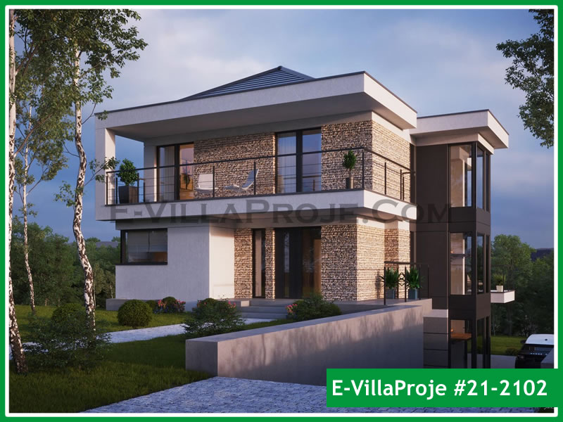 CVL-21-2102 • 234 m² 5+1 Tripleks Çelik Villa - Mimari Kat Planı ve Dış Cephe