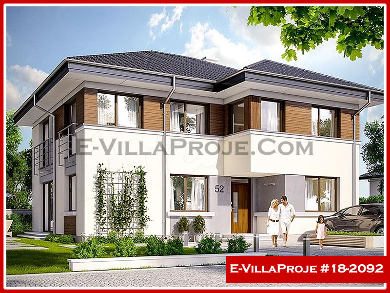 CVL-18-2092 • 235 m² 5+1 Dubleks Çelik Villa - Mimari Kat Planı ve Dış Cephe