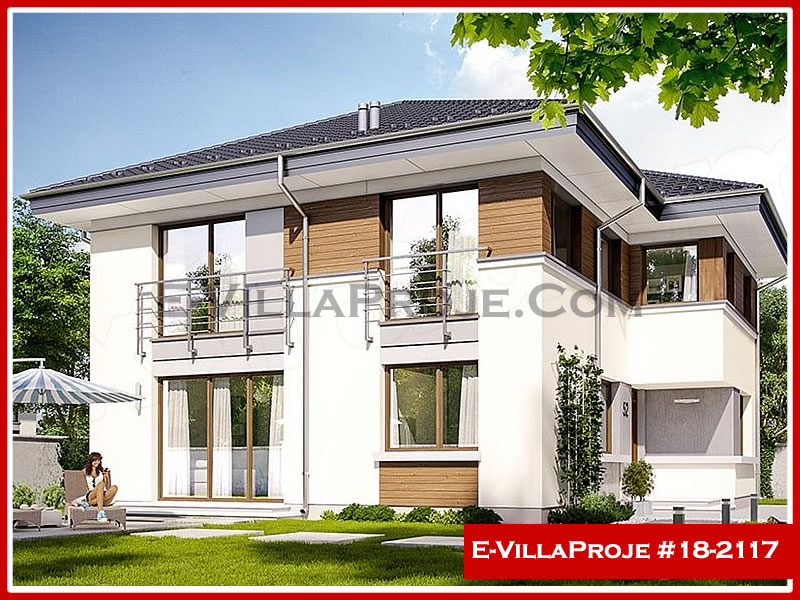 CVL-18-2117 • 235 m² 5+1 Dubleks Çelik Villa - Mimari Kat Planı ve Dış Cephe