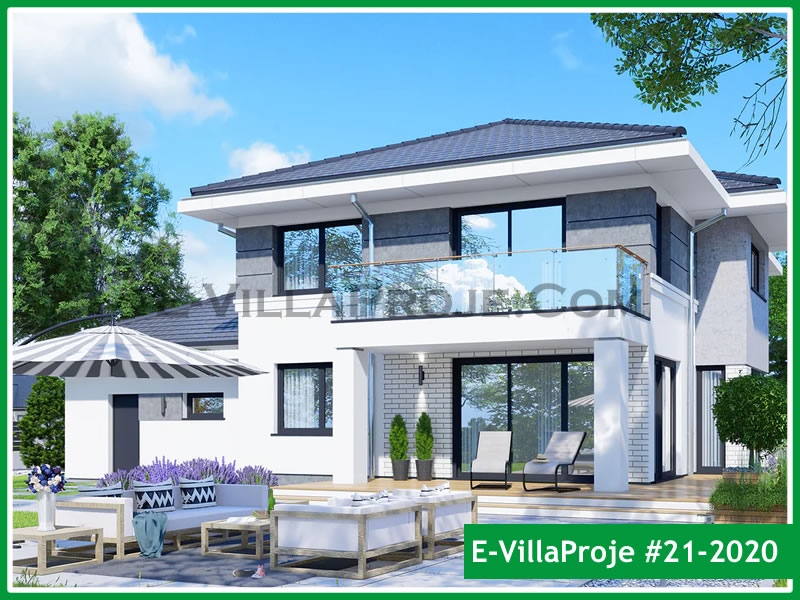 CVL-21-2020 • 235 m² 5+1 Dubleks Çelik Villa - Mimari Kat Planı ve Dış Cephe