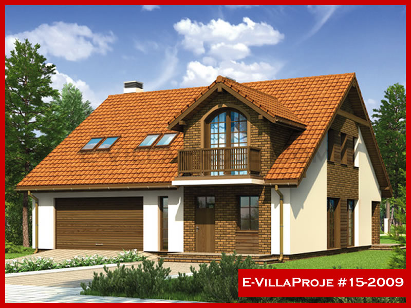 CVL-15-2009 • 235 m² 5+1 Dubleks Çelik Villa - Mimari Kat Planı ve Dış Cephe