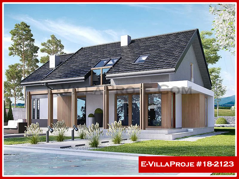 CVL-18-2123 • 235 m² 5+1 Dubleks Çelik Villa - Mimari Kat Planı ve Dış Cephe