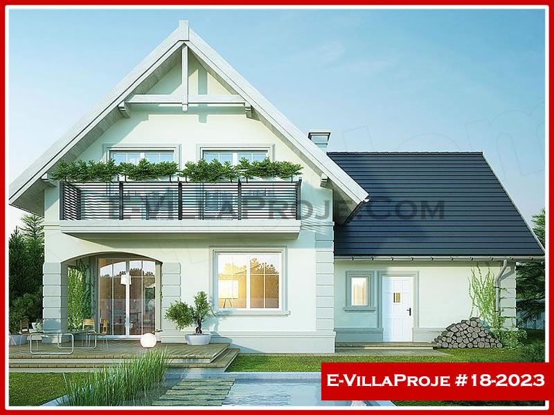 CVL-18-2023 • 236 m² 5+1 Dubleks Çelik Villa - Mimari Kat Planı ve Dış Cephe