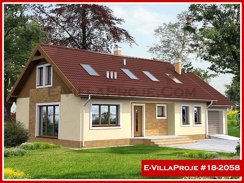 CVL-18-2058 • 236 m² 5+1 Dubleks Çelik Villa - Mimari Kat Planı ve Dış Cephe