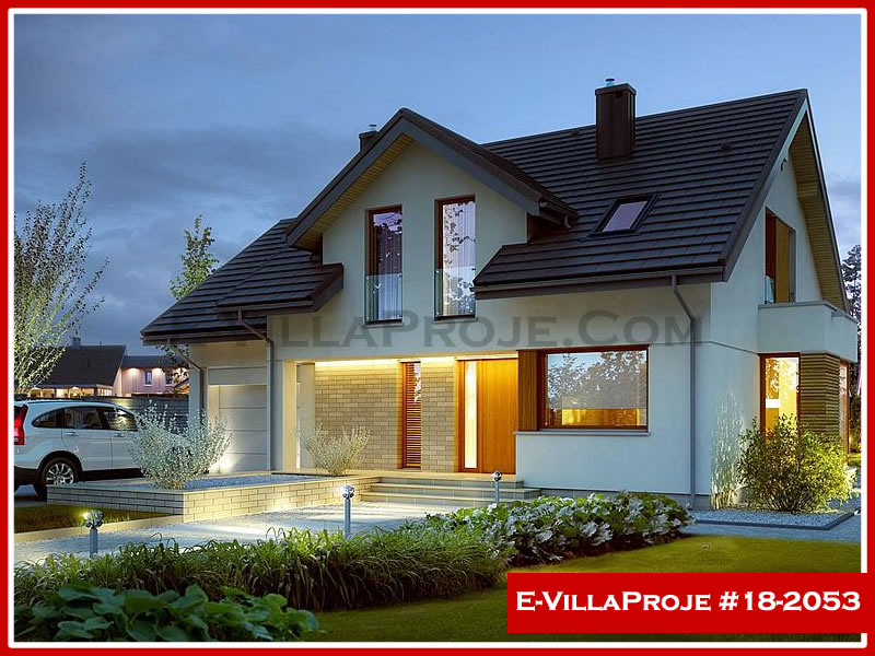CVL-18-2053 • 236 m² 5+1 Dubleks Çelik Villa - Mimari Kat Planı ve Dış Cephe