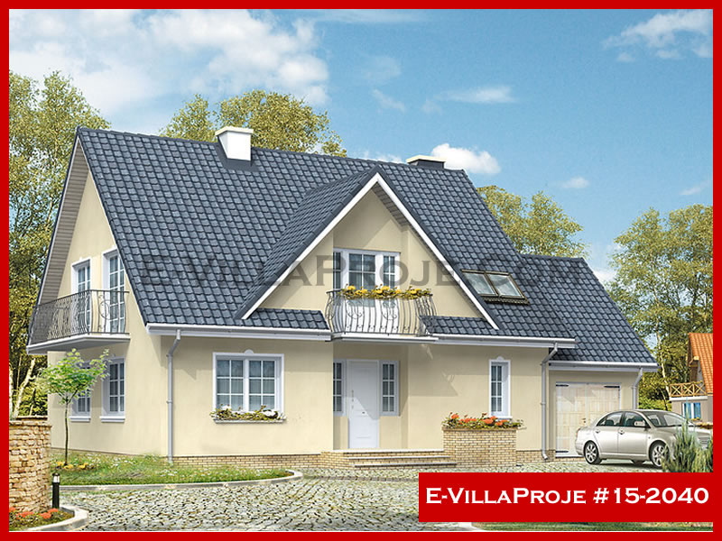 CVL-15-2040 • 237 m² 5+1 Dubleks Çelik Villa - Mimari Dış Cephe ve Kat Planı