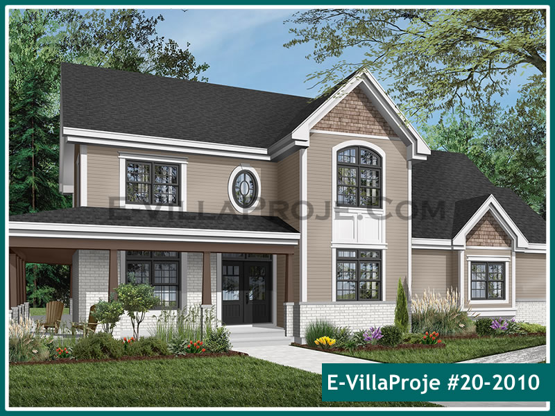CVL-20-2010 • 237 m² 5+1 Dubleks Çelik Villa - Mimari Kat Planı ve Dış Cephe