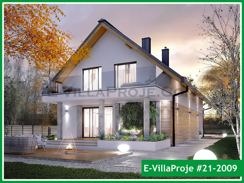 CVL-21-2009 • 237 m² 5+1 Dubleks Çelik Villa - Mimari Kat Planı ve Dış Cephe
