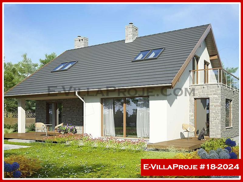 CVL-18-2024 • 237 m² 5+1 Dubleks Çelik Villa - Mimari Kat Planı ve Dış Cephe