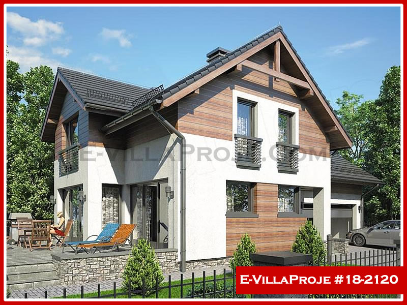 CVL-18-2120 • 239 m² 5+1 Dubleks Çelik Villa - Mimari Dış Cephe ve Kat Planı