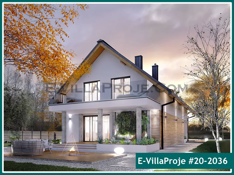 CVL-20-2036 • 240 m² 5+1 Dubleks Çelik Villa - Mimari Kat Planı ve Dış Cephe