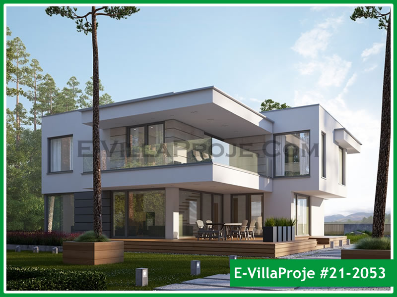 CVL-21-2053 • 241 m² 5+1 Dubleks Çelik Villa - Mimari Kat Planı ve Dış Cephe