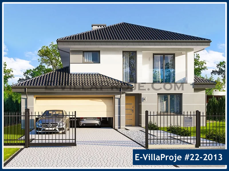 CVL-22-2013 • 241 m² 5+1 Dubleks Çelik Villa - Mimari Kat Planı ve Dış Cephe