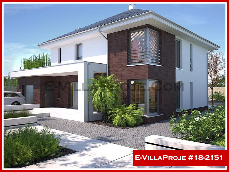 CVL-18-2151 • 241 m² 5+1 Dubleks Çelik Villa - Mimari Kat Planı ve Dış Cephe