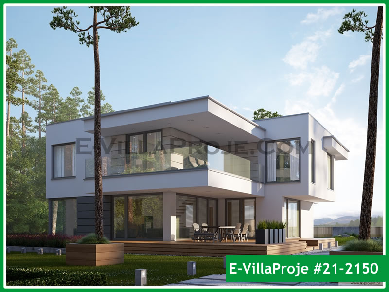 CVL-21-2150 • 241 m² 5+1 Dubleks Çelik Villa - Mimari Kat Planı ve Dış Cephe